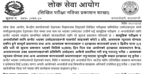 Lok Sewa Aayog Written Exam Result of Computer Programmer