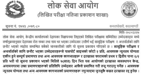 Lok Sewa Aayog Announces Nursing Officer Written Result