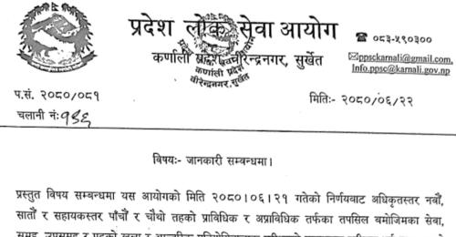 Karnali Province Public Service Commission Announces Exam Syllabus and Plans