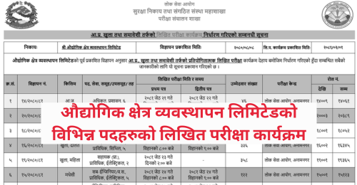 Audhogik Kshetra Byabastha Limited Written Exam Center for Various Positions
