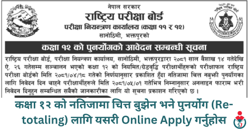 How to Apply for Re-totaling of Class 12 Results