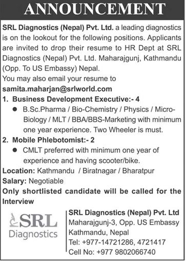 SRL Diagnostics (Nepal) Pvt. Ltd. 